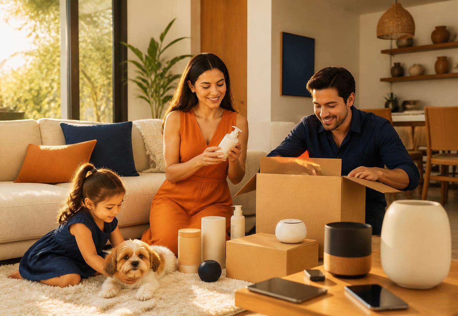 Family enjoying Averonza products at home